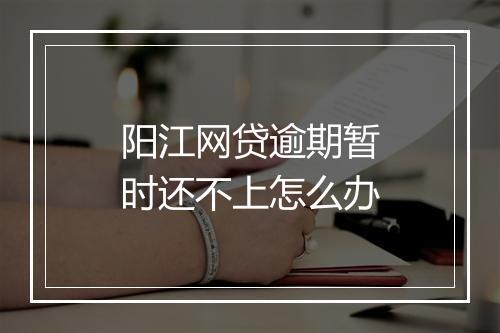 阳江网贷逾期暂时还不上怎么办