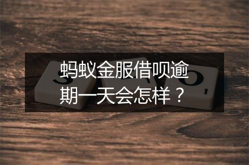 蚂蚁金服借呗逾期一天会怎样？