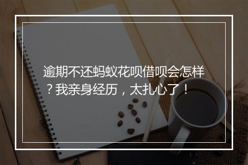 逾期不还蚂蚁花呗借呗会怎样？我亲身经历，太扎心了！