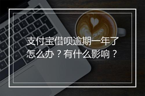 支付宝借呗逾期一年了怎么办？有什么影响？