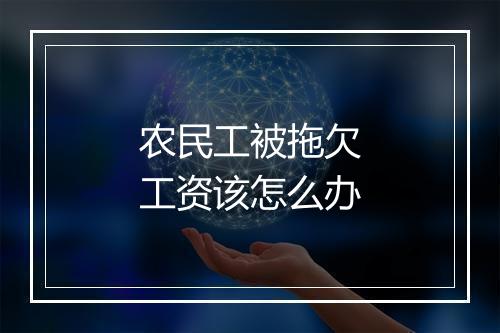农民工被拖欠工资该怎么办