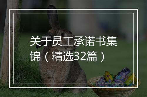 关于员工承诺书集锦（精选32篇）