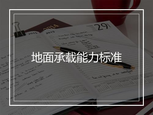 地面承载能力标准