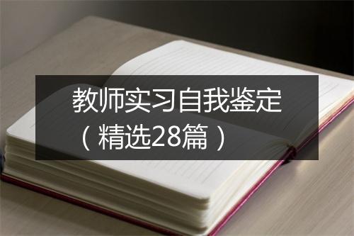 教师实习自我鉴定（精选28篇）