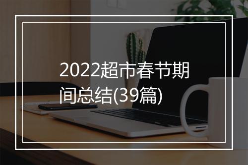 2022超市春节期间总结(39篇)
