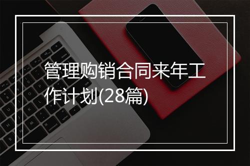 管理购销合同来年工作计划(28篇)