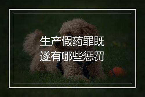 生产假药罪既遂有哪些惩罚