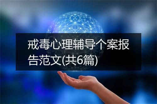 戒毒心理辅导个案报告范文(共6篇)
