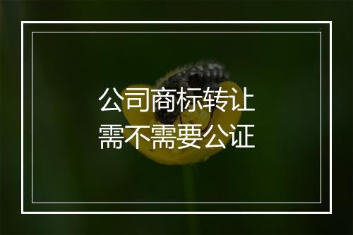 公司商标转让需不需要公证