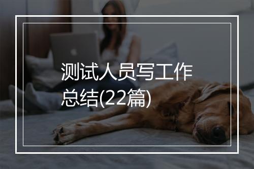 测试人员写工作总结(22篇)