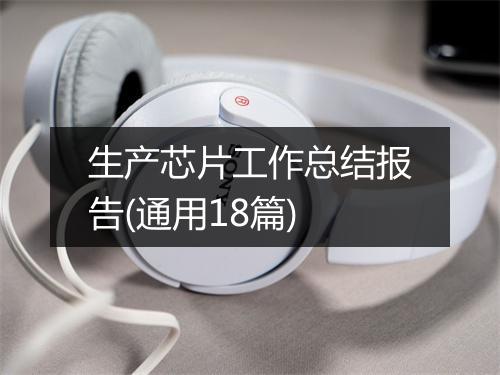 生产芯片工作总结报告(通用18篇)