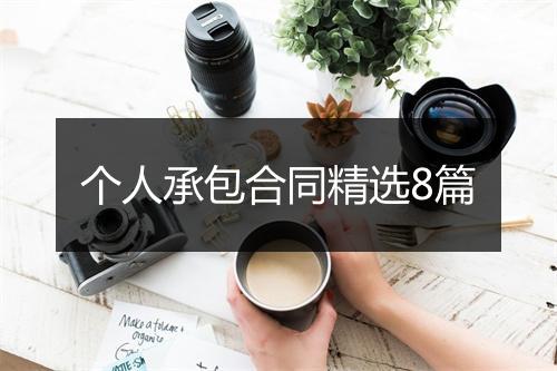 个人承包合同精选8篇