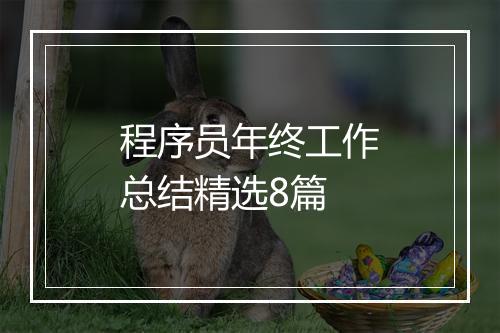 程序员年终工作总结精选8篇
