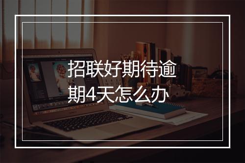 招联好期待逾期4天怎么办