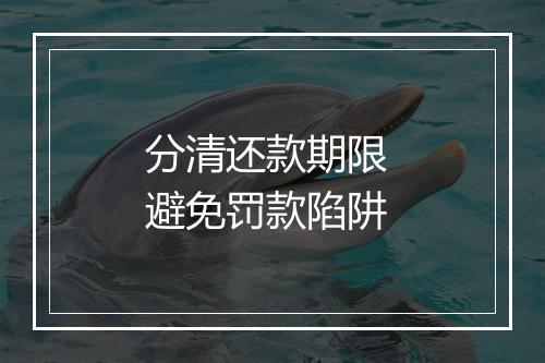 分清还款期限 避免罚款陷阱