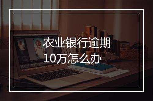 农业银行逾期10万怎么办