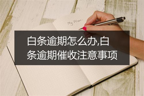 白条逾期怎么办,白条逾期催收注意事项