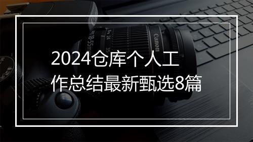2024仓库个人工作总结最新甄选8篇