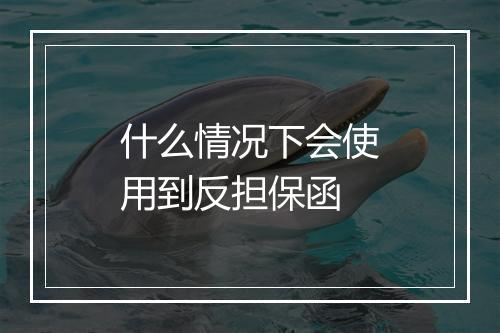 什么情况下会使用到反担保函