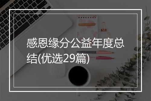 感恩缘分公益年度总结(优选29篇)