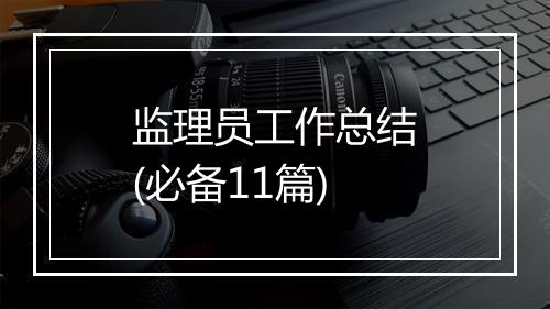 监理员工作总结(必备11篇)