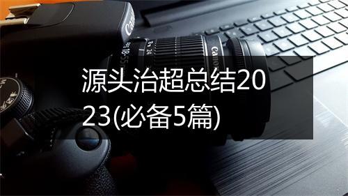 源头治超总结2023(必备5篇)
