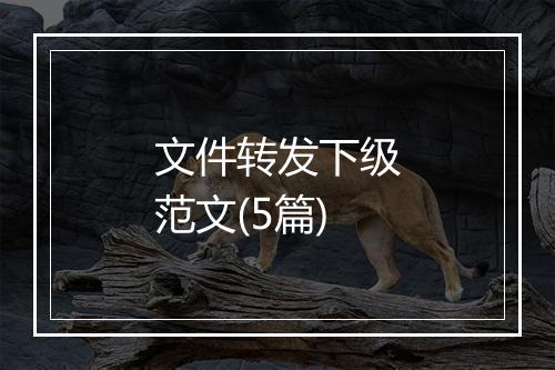 文件转发下级范文(5篇)