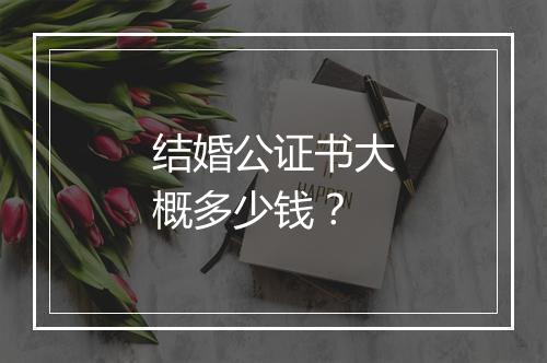 结婚公证书大概多少钱？