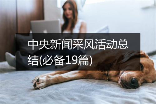 中央新闻采风活动总结(必备19篇)