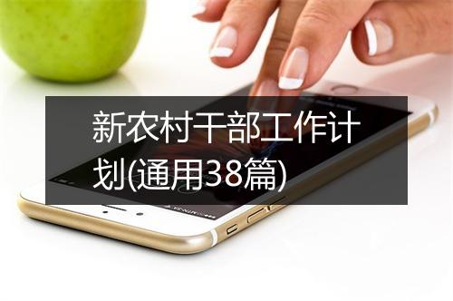 新农村干部工作计划(通用38篇)