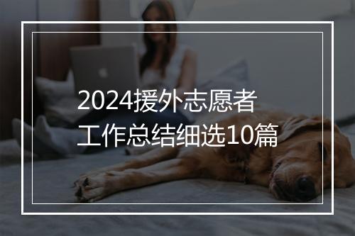2024援外志愿者工作总结细选10篇