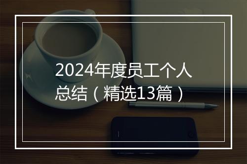 2024年度员工个人总结（精选13篇）