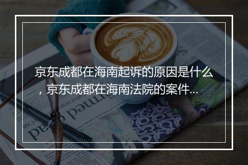 京东成都在海南起诉的原因是什么，京东成都在海南法院的案件详情