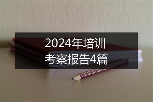 2024年培训考察报告4篇