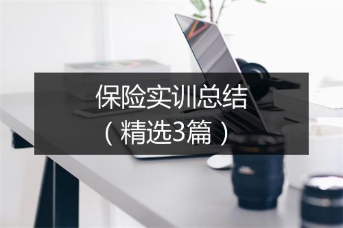 保险实训总结（精选3篇）