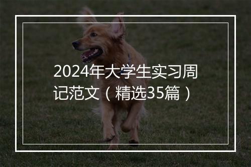 2024年大学生实习周记范文（精选35篇）