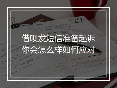 借呗发短信准备起诉你会怎么样如何应对