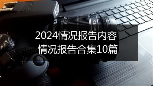 2024情况报告内容 情况报告合集10篇