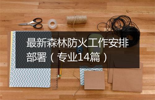 最新森林防火工作安排部署（专业14篇）
