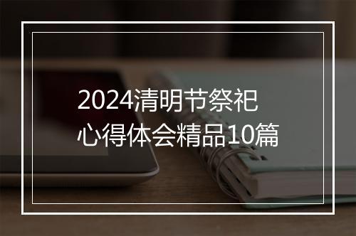 2024清明节祭祀心得体会精品10篇