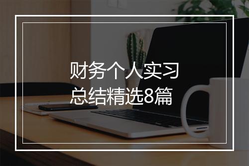 财务个人实习总结精选8篇