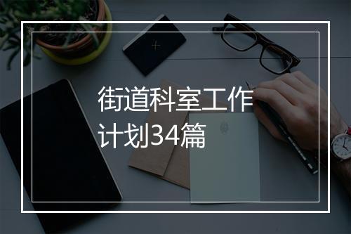 街道科室工作计划34篇