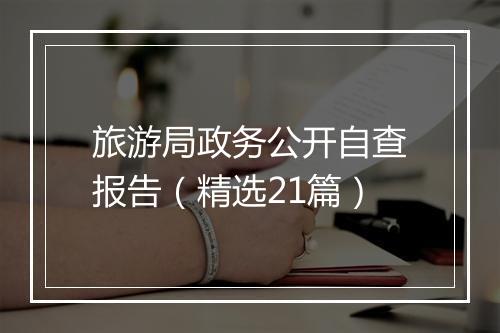 旅游局政务公开自查报告（精选21篇）