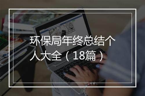环保局年终总结个人大全（18篇）