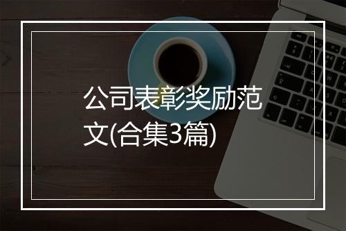 公司表彰奖励范文(合集3篇)