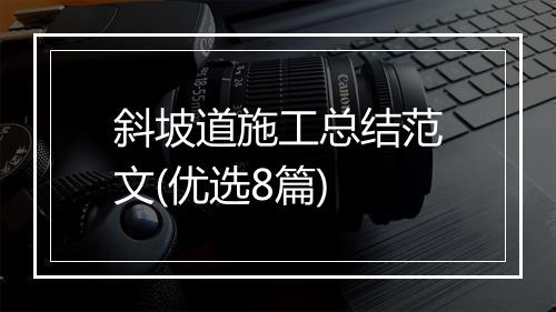 斜坡道施工总结范文(优选8篇)