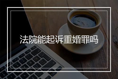 法院能起诉重婚罪吗