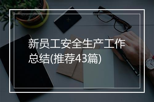 新员工安全生产工作总结(推荐43篇)