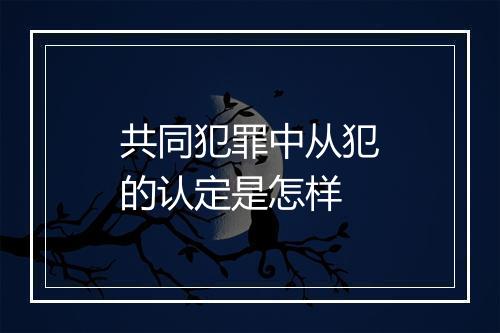 共同犯罪中从犯的认定是怎样