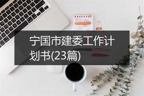宁国市建委工作计划书(23篇)